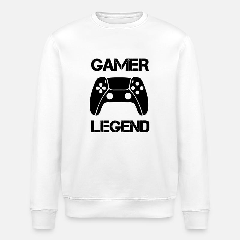 gamer legend - Stanley/Stella Unisex Bio-Sweatshirt ROLLER - Weiß
