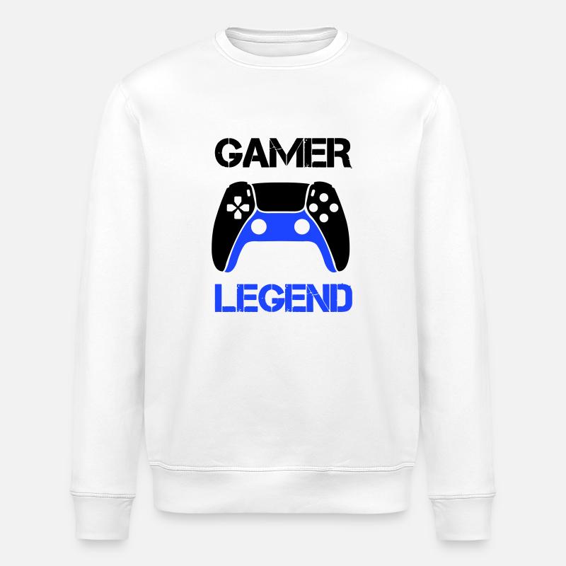 gamer legend - Stanley/Stella Unisex Bio-Sweatshirt ROLLER - Weiß