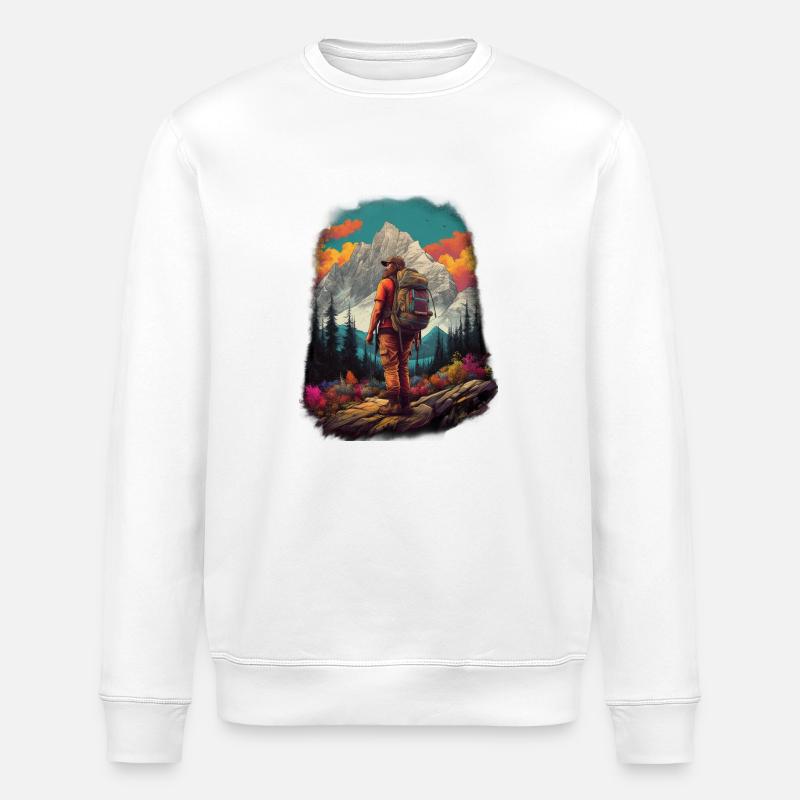 Wanderer 01 - Stanley/Stella ROLLER Unisex Organic Sweatshirt - white