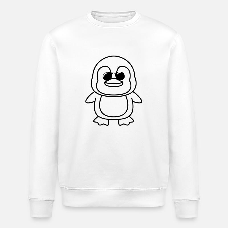 Pingouin Bande Dessinée Cool - Sweat bio ROLLER Stanley/Stella Unisexe - blanc