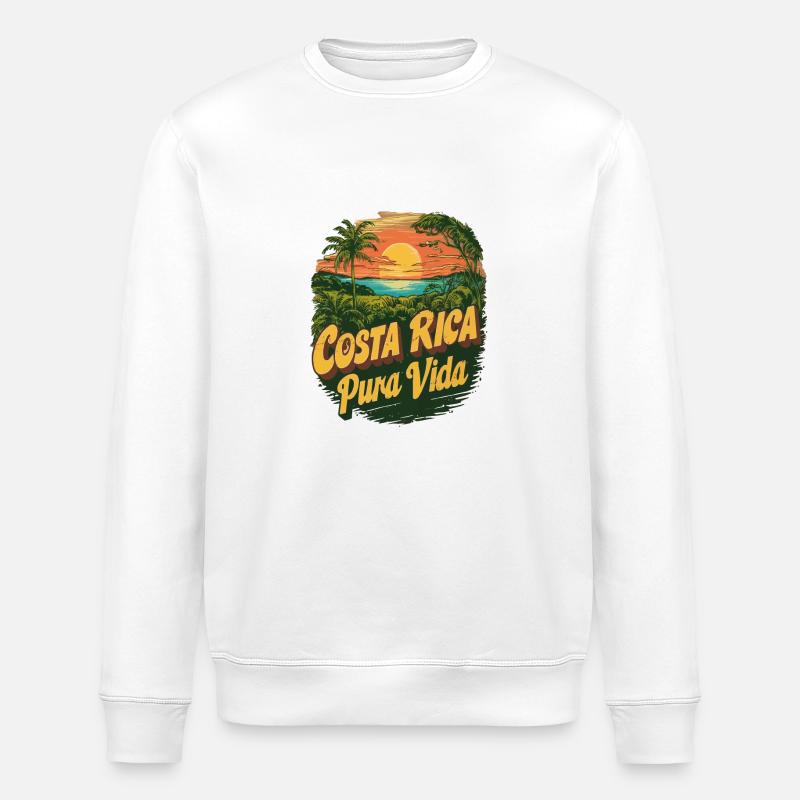 Costa Rica Pura Vida - Stanley/Stella Unisex Bio-Sweatshirt ROLLER - Weiß