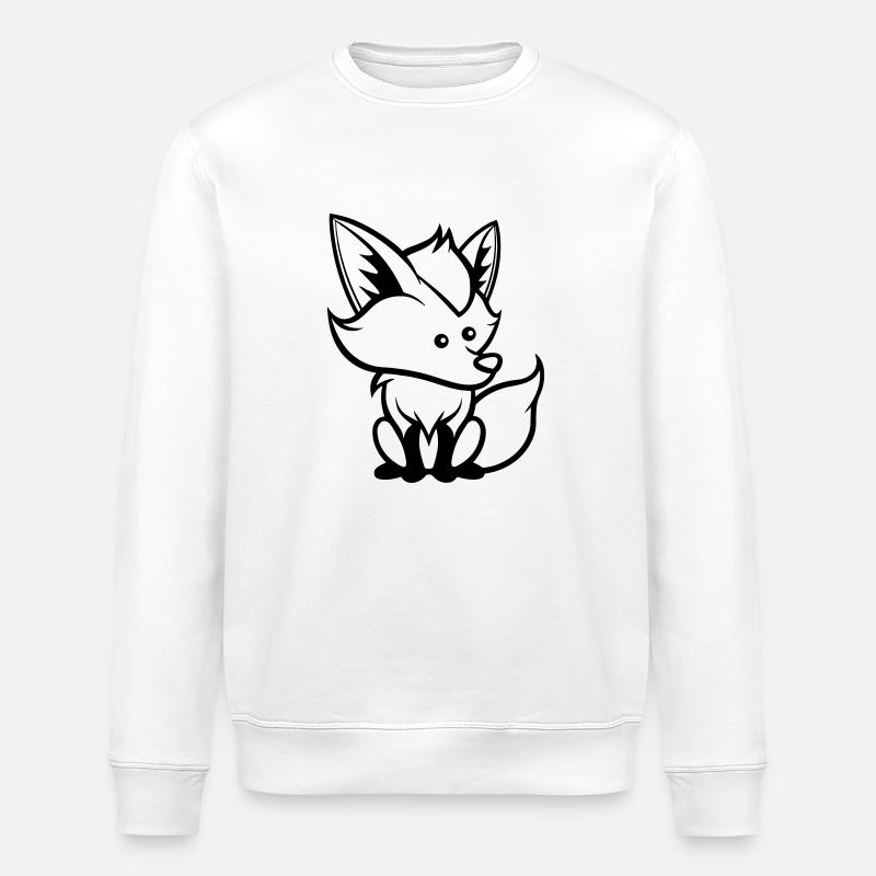 fuchs comic tier - Stanley/Stella Unisex Bio-Sweatshirt ROLLER - Weiß