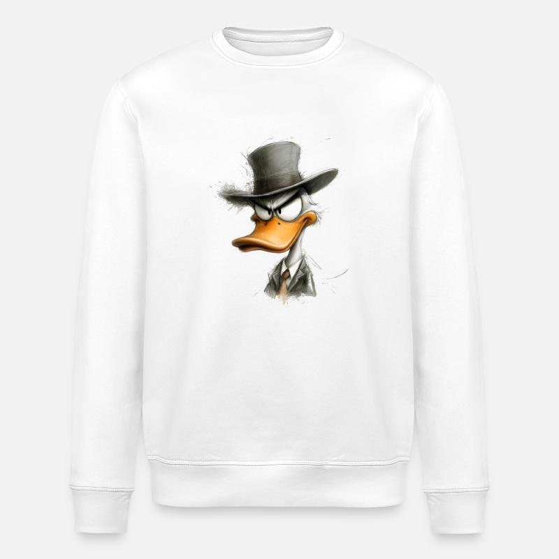 Mr. Ente - Stanley/Stella Unisex Bio-Sweatshirt ROLLER - Weiß