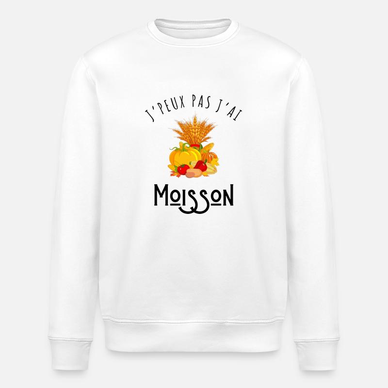 Je peux pas j’ai moisson - Sweat bio ROLLER Stanley/Stella Unisexe - blanc