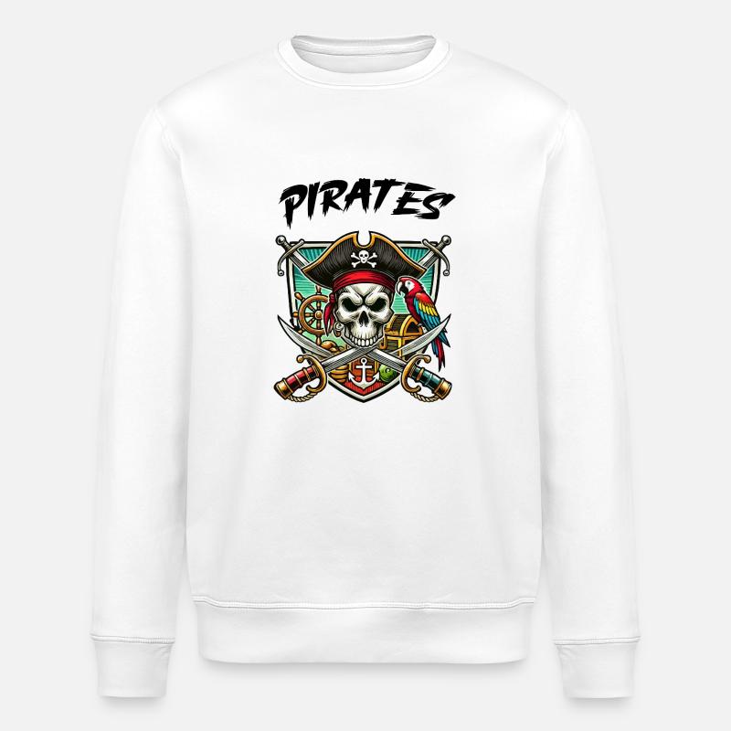 piraten - Stanley/Stella Unisex Bio-Sweatshirt ROLLER - Weiß