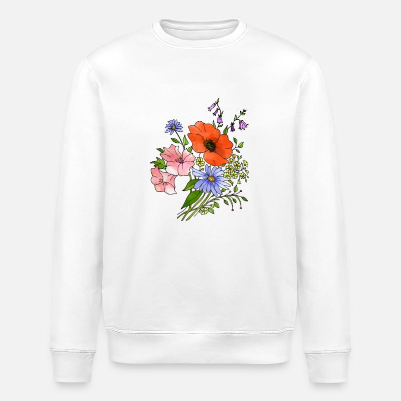 Fleur - Sweat bio ROLLER Stanley/Stella Unisexe - blanc