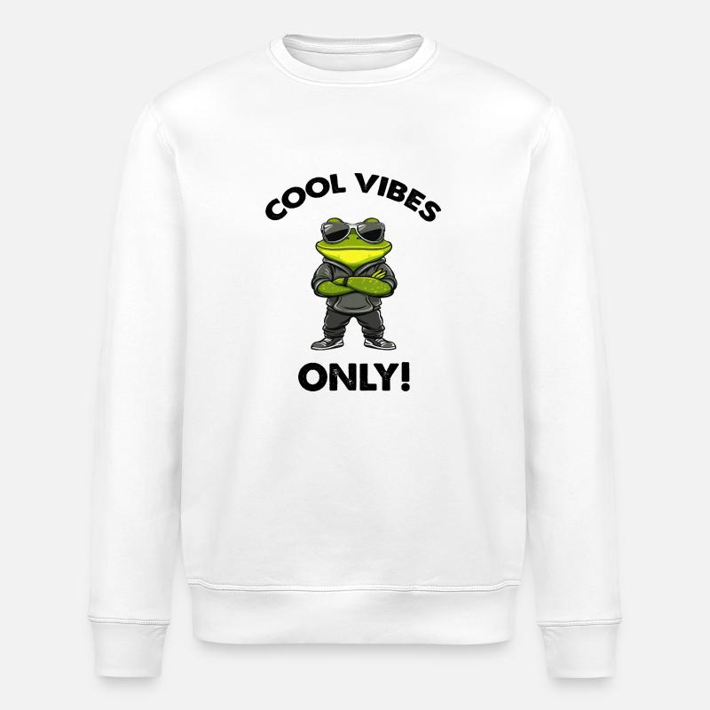 Grenouille Cool Vibes - Sweat bio ROLLER Stanley/Stella Unisexe - blanc