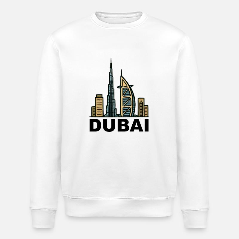 Horizon de Dubaï - Sweat bio ROLLER Stanley/Stella Unisexe - blanc