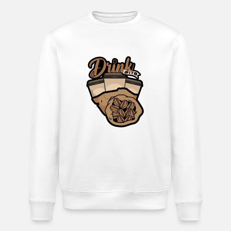 Une Pause café - Sweat bio ROLLER Stanley/Stella Unisexe - blanc