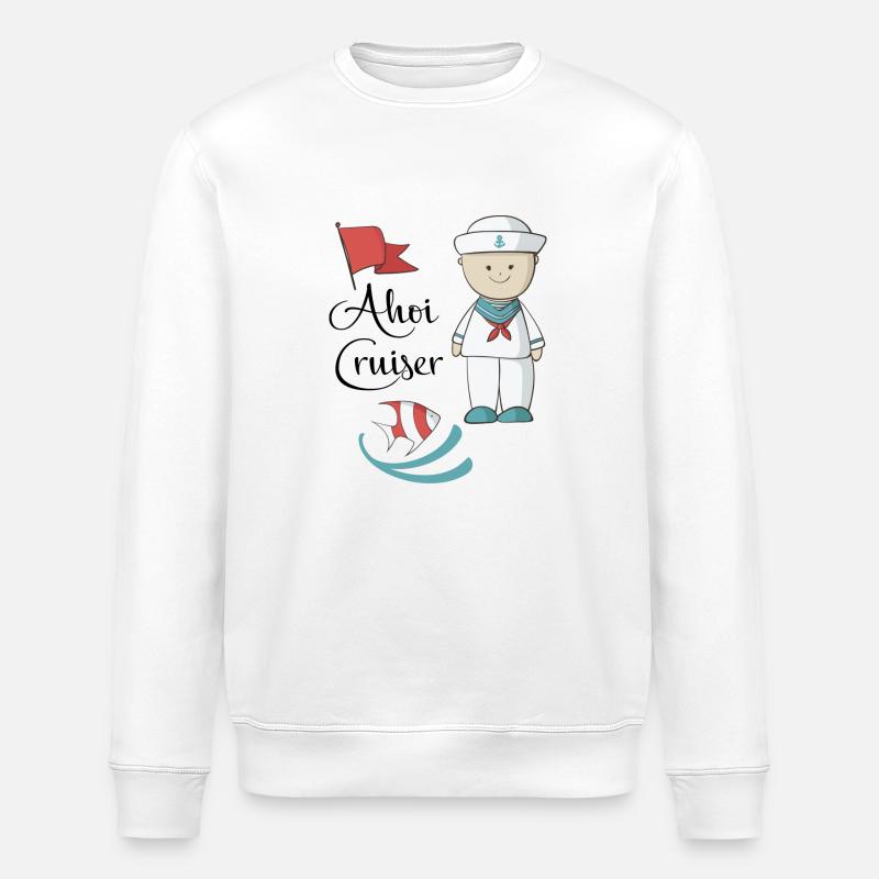 maritime - Sweat bio ROLLER Stanley/Stella Unisexe - blanc