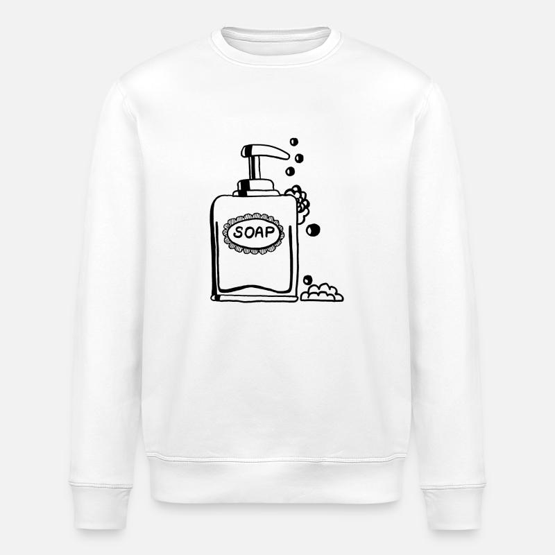 Savon, savon, distributeur de savon - Sweat bio ROLLER Stanley/Stella Unisexe - blanc