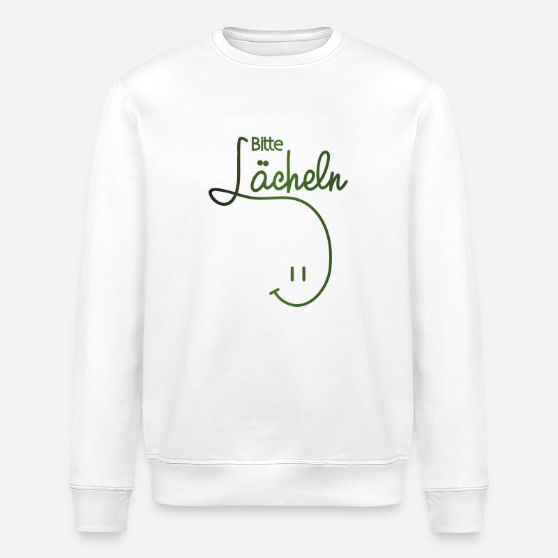 Bitte Lächeln! Fotograf Geschenk - Stanley/Stella Unisex Bio-Sweatshirt ROLLER - Weiß