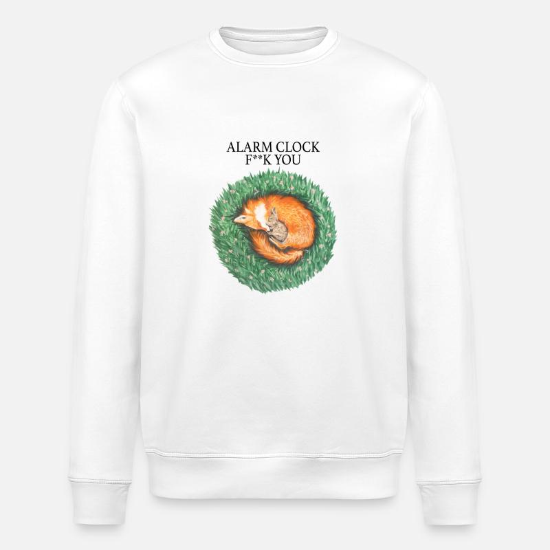 Fox and rabbit sleep peacefully - Stanley/Stella ROLLER Unisex Organic Sweatshirt - white