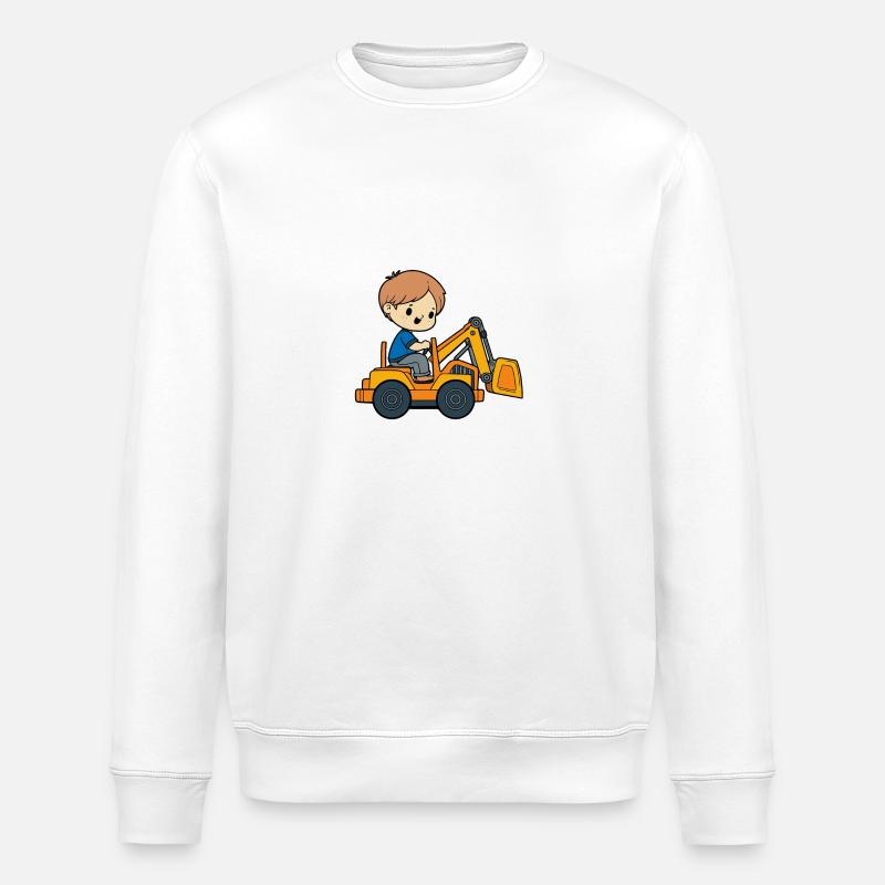 Arthur Vorname Bagger - Stanley/Stella Unisex Bio-Sweatshirt ROLLER - Weiß