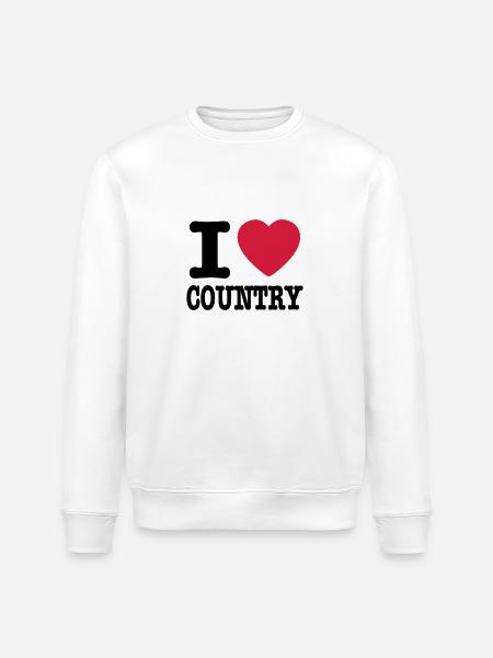 i love country / i heart country - Sweat bio ROLLER Stanley/Stella Unisexe - blanc