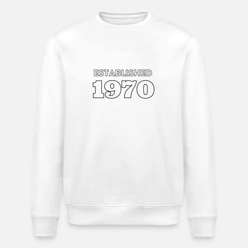 Fondée en 1970 - Sweat bio ROLLER Stanley/Stella Unisexe - blanc