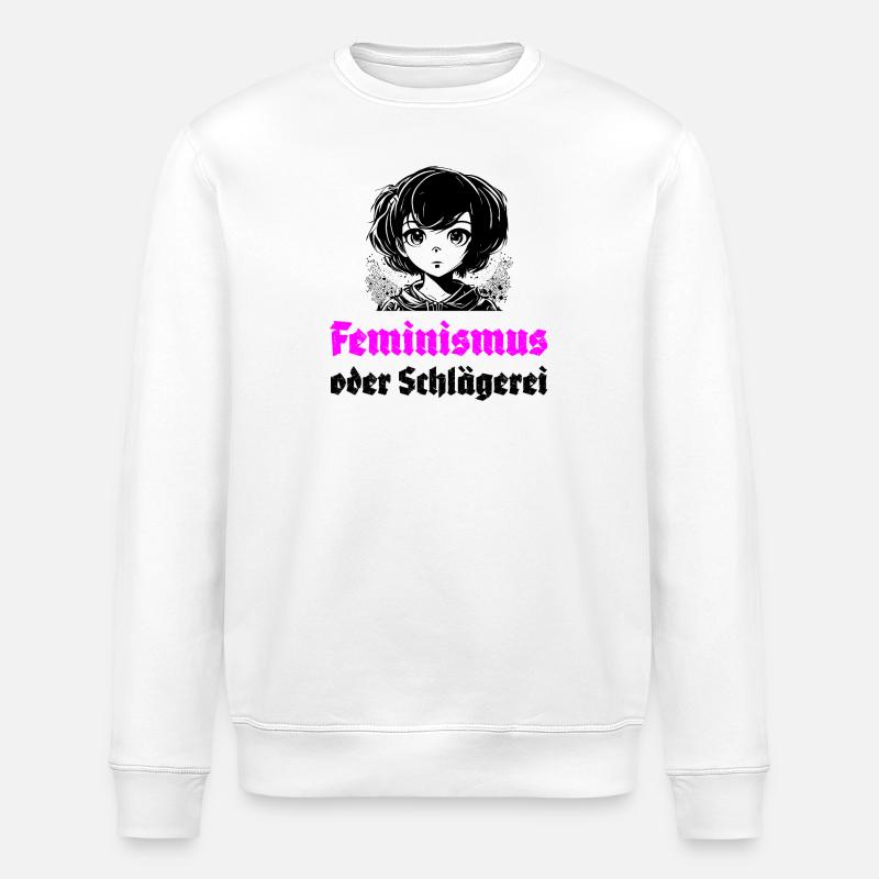 Feminismus oder Schlägerei - Stanley/Stella Unisex Bio-Sweatshirt ROLLER - Weiß