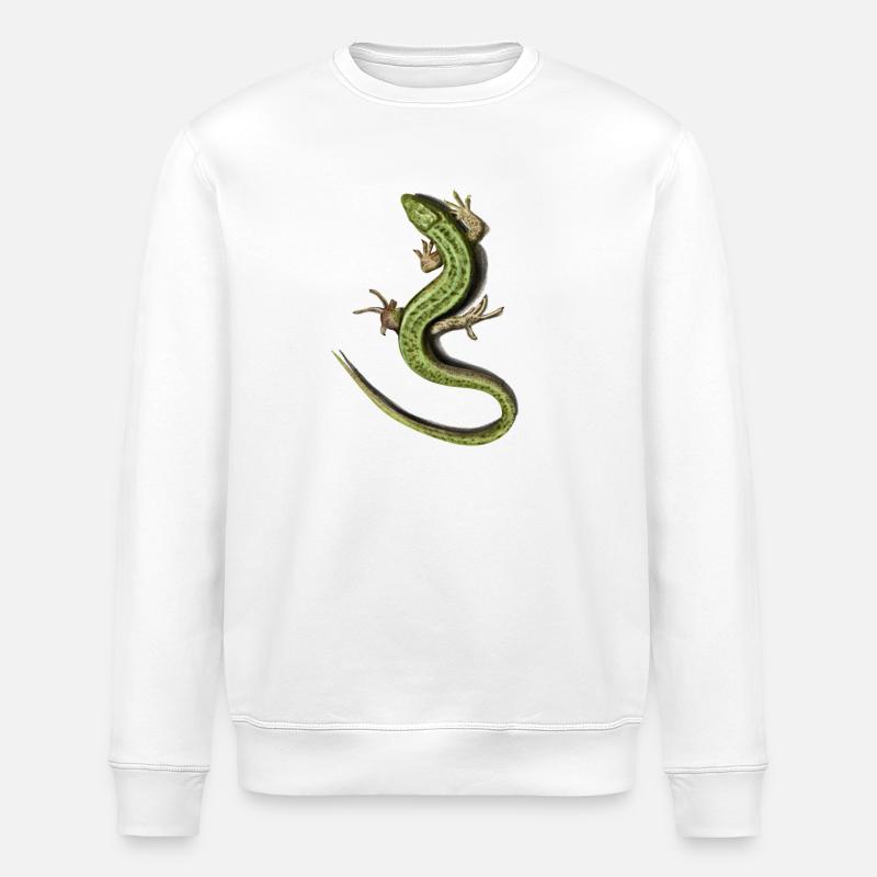 Eidechse - Stanley/Stella Unisex Bio-Sweatshirt ROLLER - Weiß