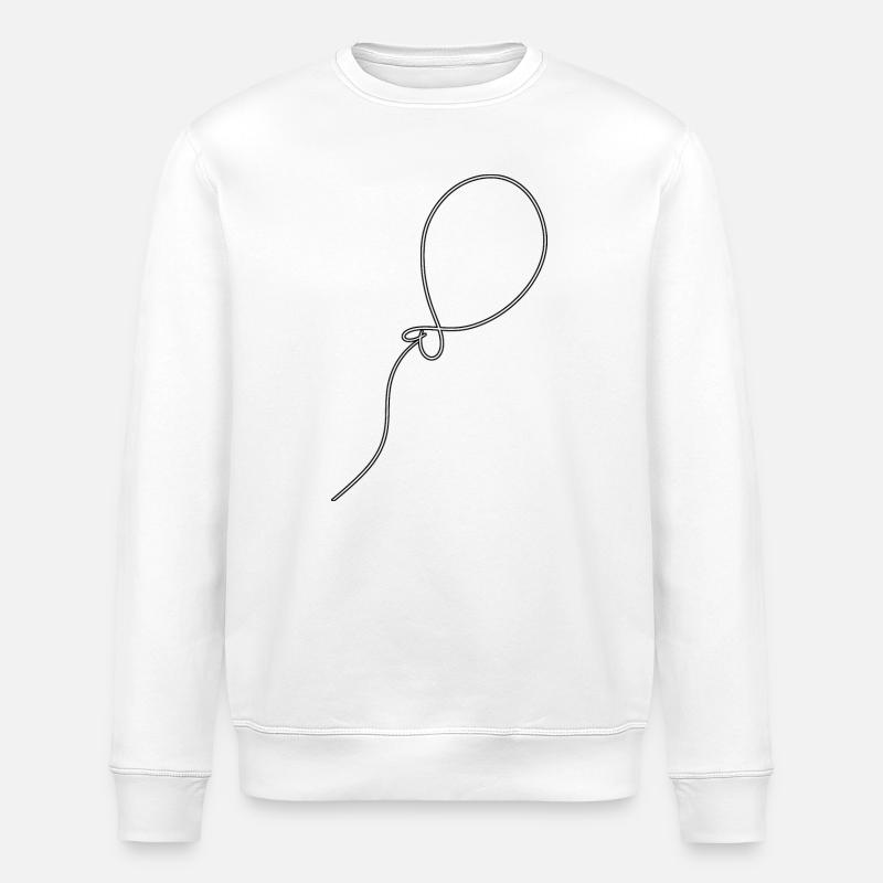Silhouette minimale de ballon Line - Sweat bio ROLLER Stanley/Stella Unisexe - blanc