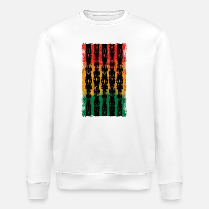 Gradient with symmetry and pattern - Stanley/Stella ROLLER Unisex Organic Sweatshirt - white