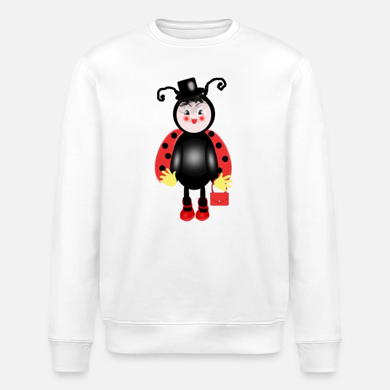 ladybug - Stanley/Stella ROLLER Unisex Organic Sweatshirt - white