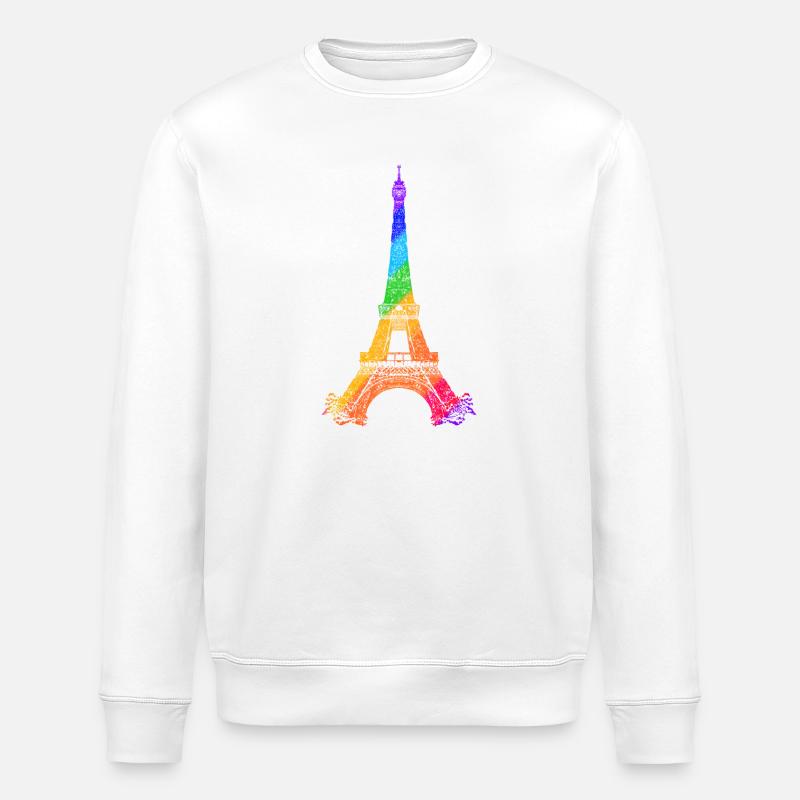 Eiffel tower - Stanley/Stella ROLLER Unisex Organic Sweatshirt - white