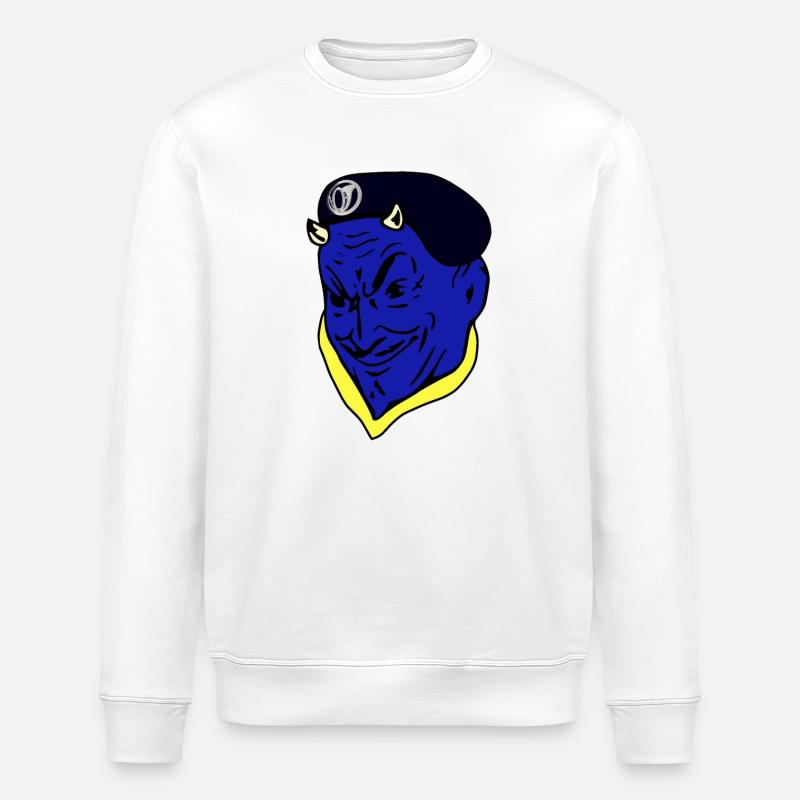 Chasseur Diable Bleu Armée Française - Sweat bio ROLLER Stanley/Stella Unisexe - blanc