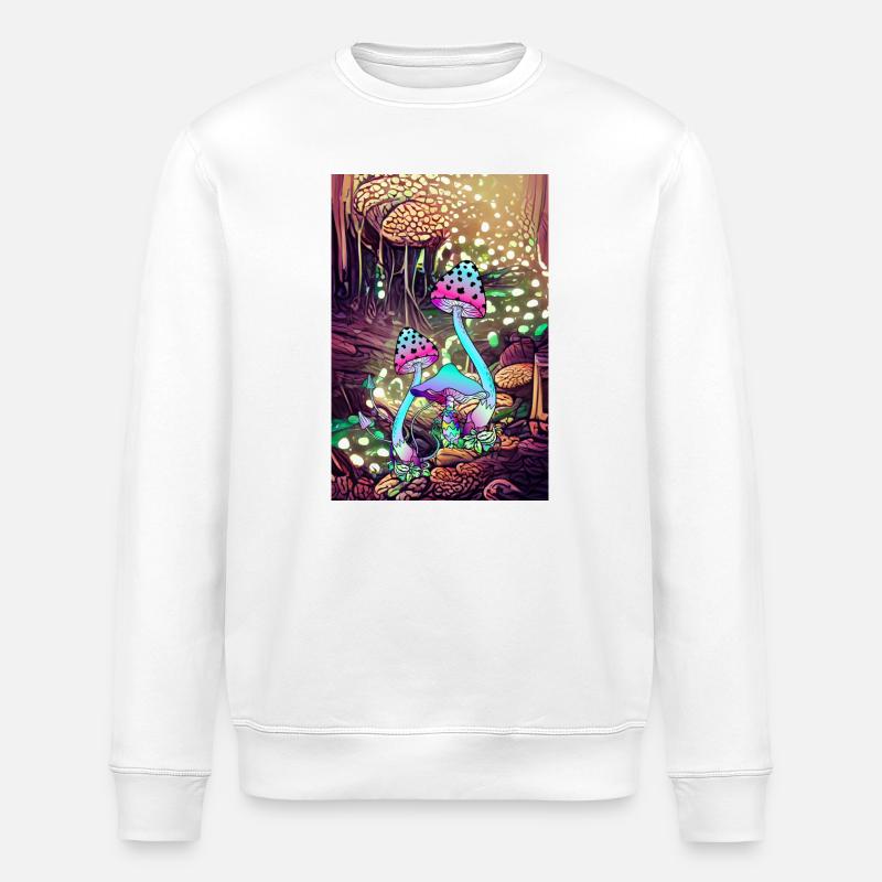 Œuvre d’art Magic Mushroom Landscape - Sweat bio ROLLER Stanley/Stella Unisexe - blanc