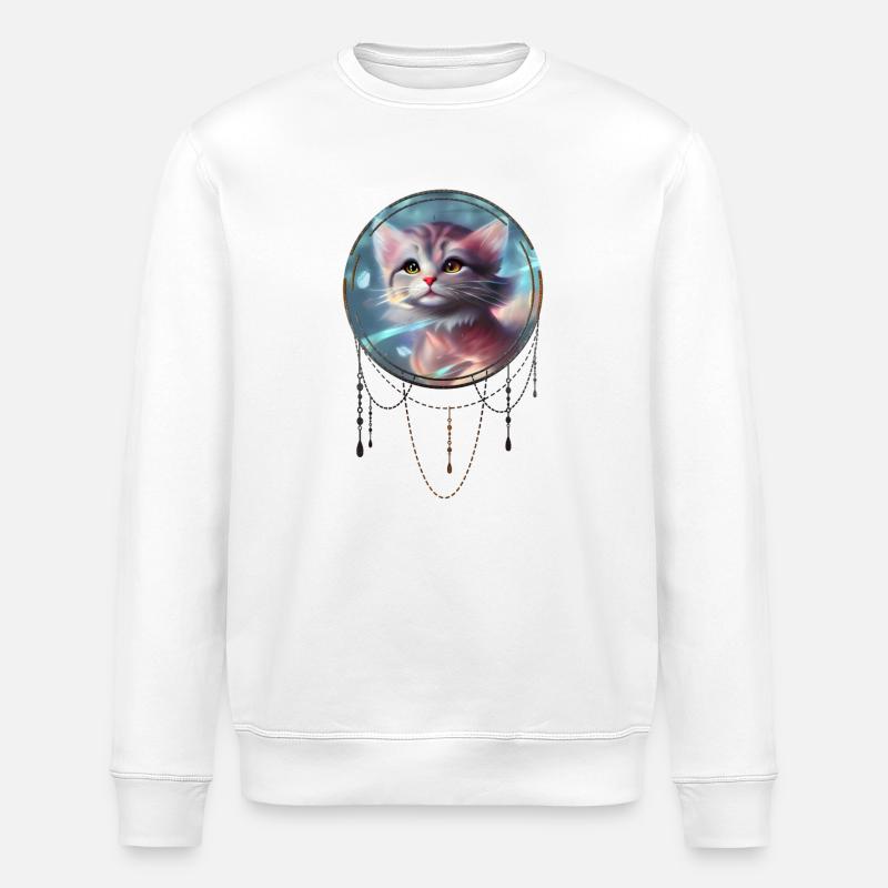 Mignon petit chaton - Sweat bio ROLLER Stanley/Stella Unisexe - blanc