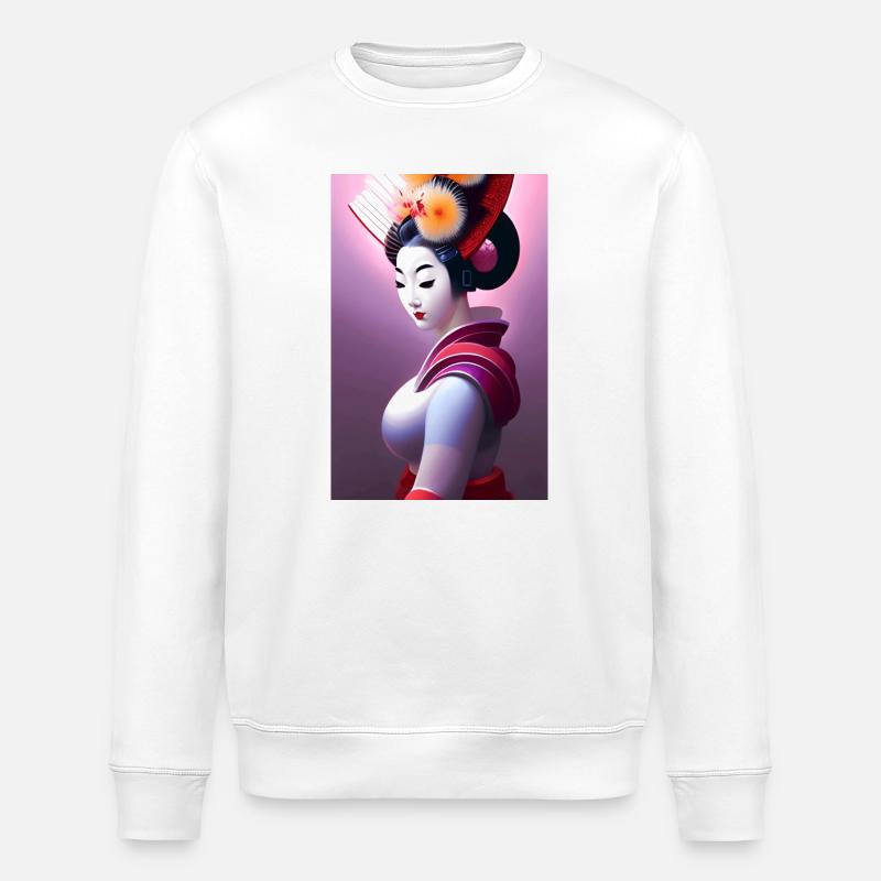 Geisha 9 - Stanley/Stella Unisex Bio-Sweatshirt ROLLER - Weiß
