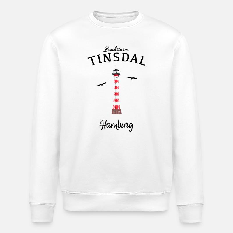 Hambourg, phare de Tinsdal - Sweat bio ROLLER Stanley/Stella Unisexe - blanc