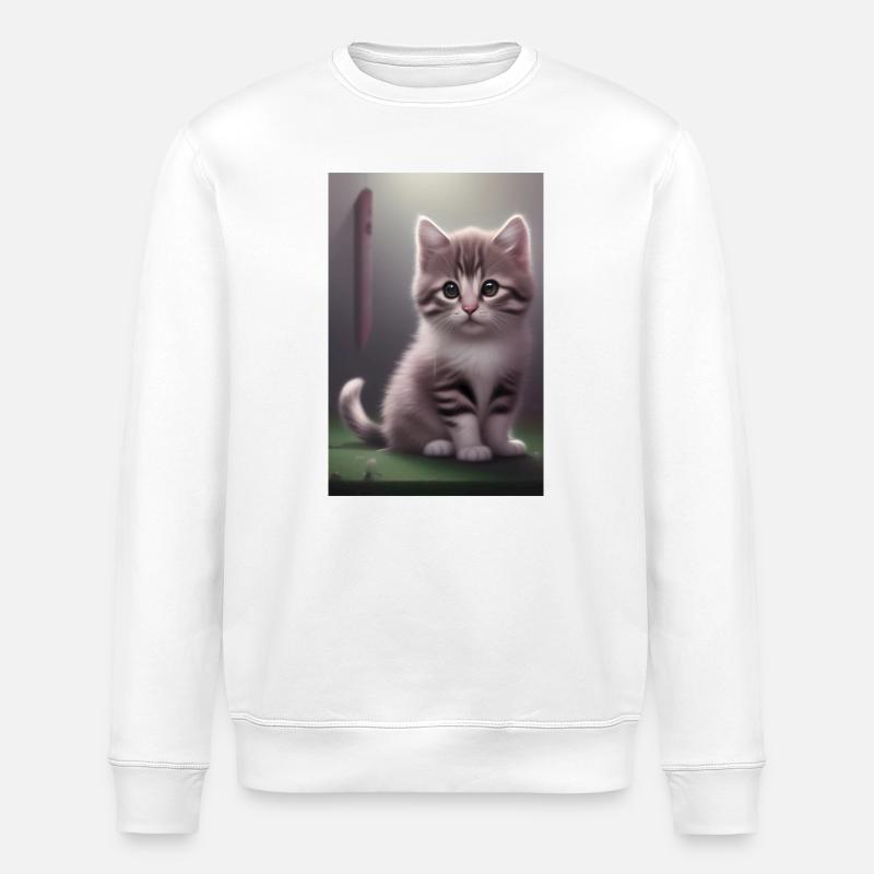 Baby Katze - Stanley/Stella Unisex Bio-Sweatshirt ROLLER - Weiß