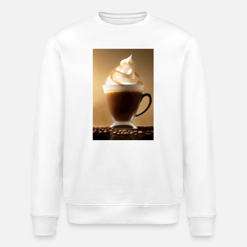 Kaffee, Kaffeebohnen - Stanley/Stella Unisex Bio-Sweatshirt ROLLER - Weiß