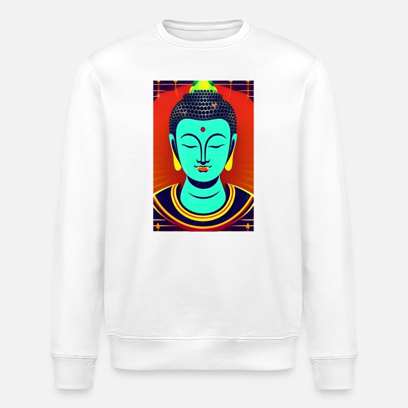 Classic buddha - Sweat bio ROLLER Stanley/Stella Unisexe - blanc