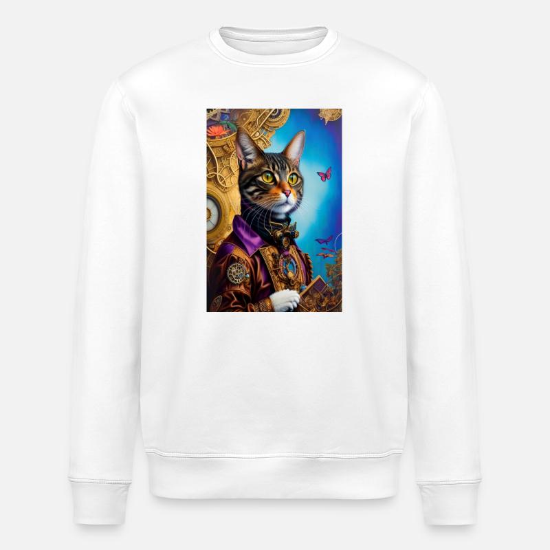 Master cat 2 - Stanley/Stella ROLLER Unisex Organic Sweatshirt - white