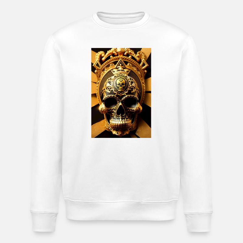 Mayan skull - Sweat bio ROLLER Stanley/Stella Unisexe - blanc
