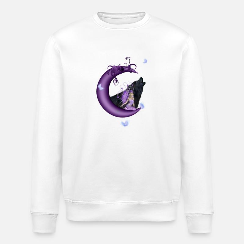 Fee auf dem Mond - Stanley/Stella Unisex Bio-Sweatshirt ROLLER - Weiß