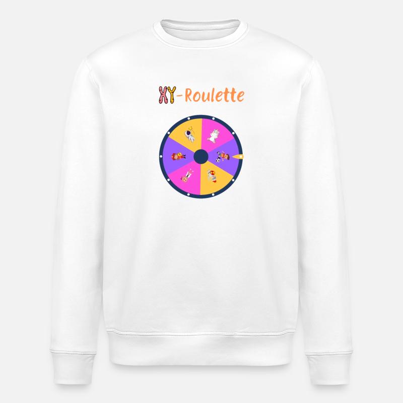 XY-Roulette - Stanley/Stella Unisex Bio-Sweatshirt ROLLER - Weiß