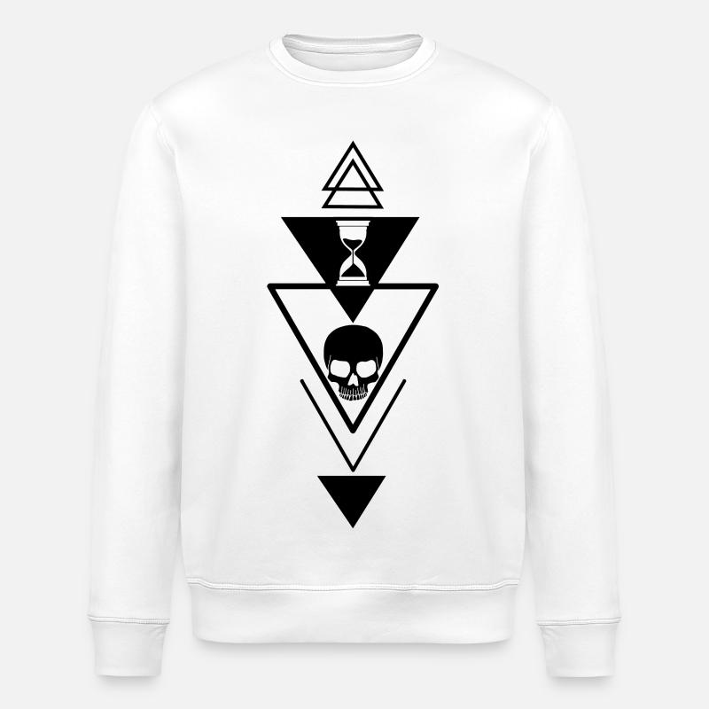Der Lauf der Zeit (Schwarz) - Stanley/Stella Unisex Bio-Sweatshirt ROLLER - Weiß