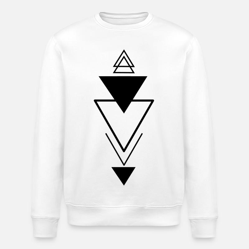 Triangular symbol (black) - Stanley/Stella ROLLER Unisex Organic Sweatshirt - white