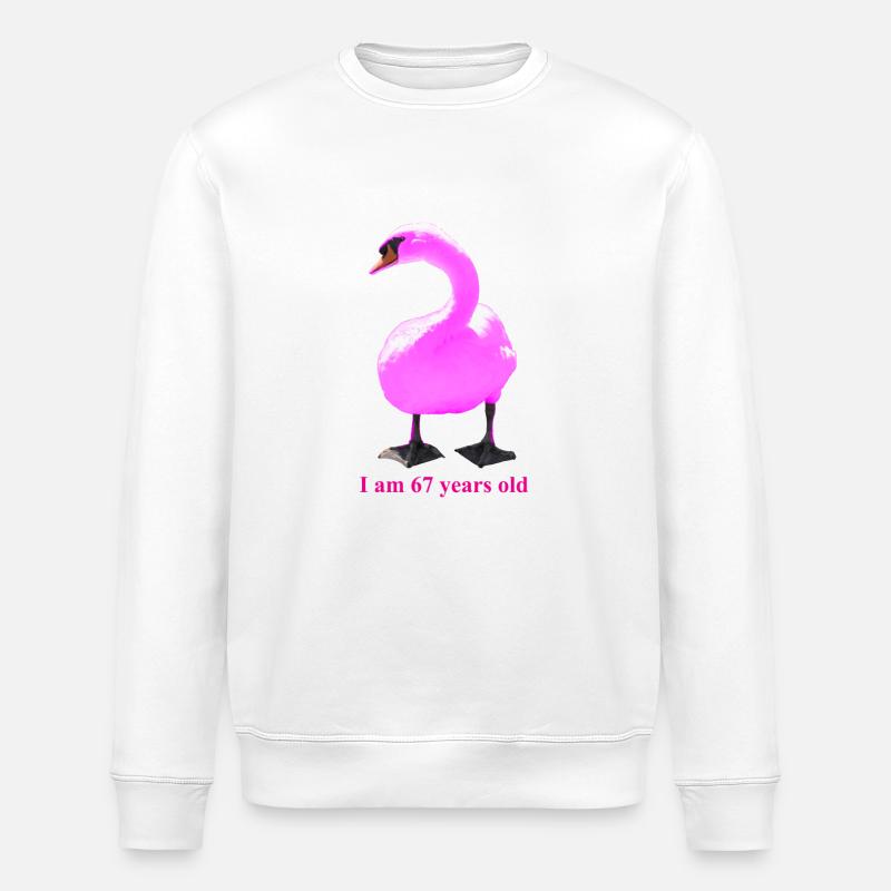 Überraschend verschnörkeltes Schwanen-Mash-Up - Stanley/Stella Unisex Bio-Sweatshirt ROLLER - Weiß