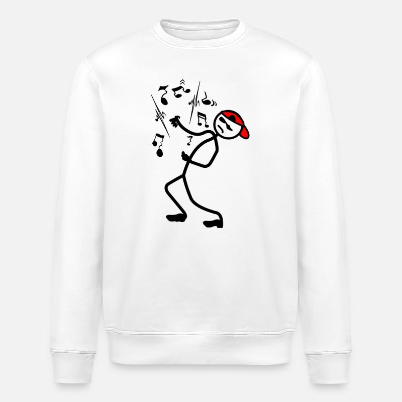 Luftgitarre - Stanley/Stella Unisex Bio-Sweatshirt ROLLER - Weiß