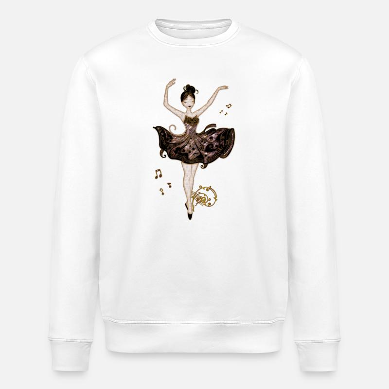 Die Tänzerin der Klänge, - Stanley/Stella Unisex Bio-Sweatshirt ROLLER - Weiß
