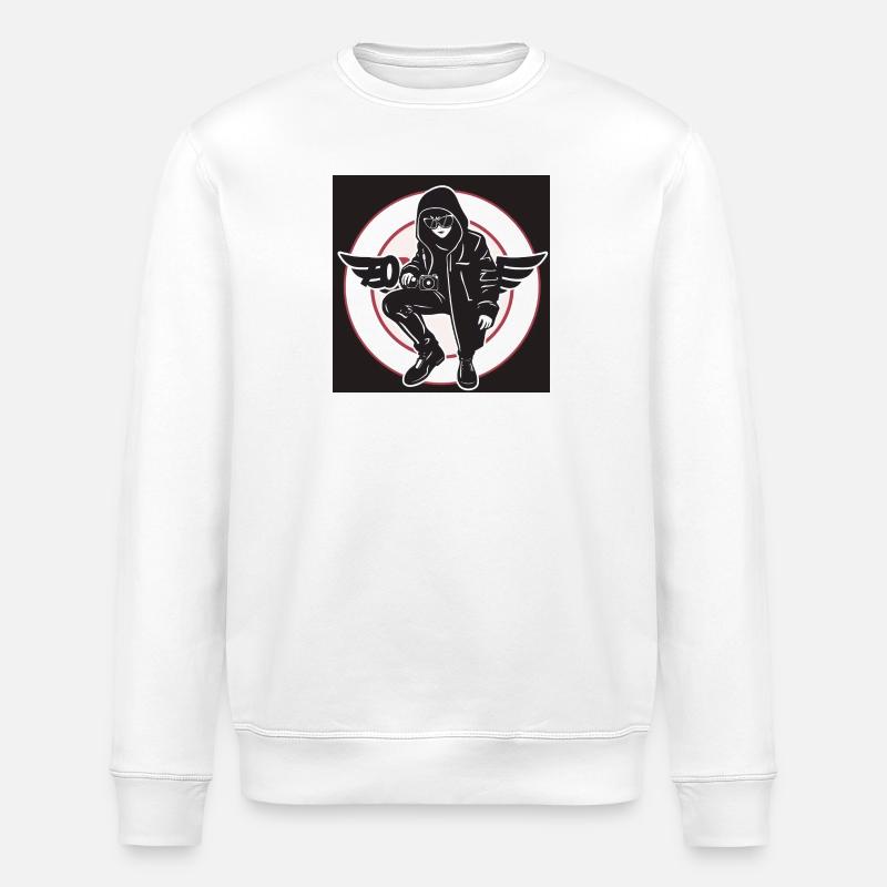 Cam guy - Sweat bio ROLLER Stanley/Stella Unisexe - blanc