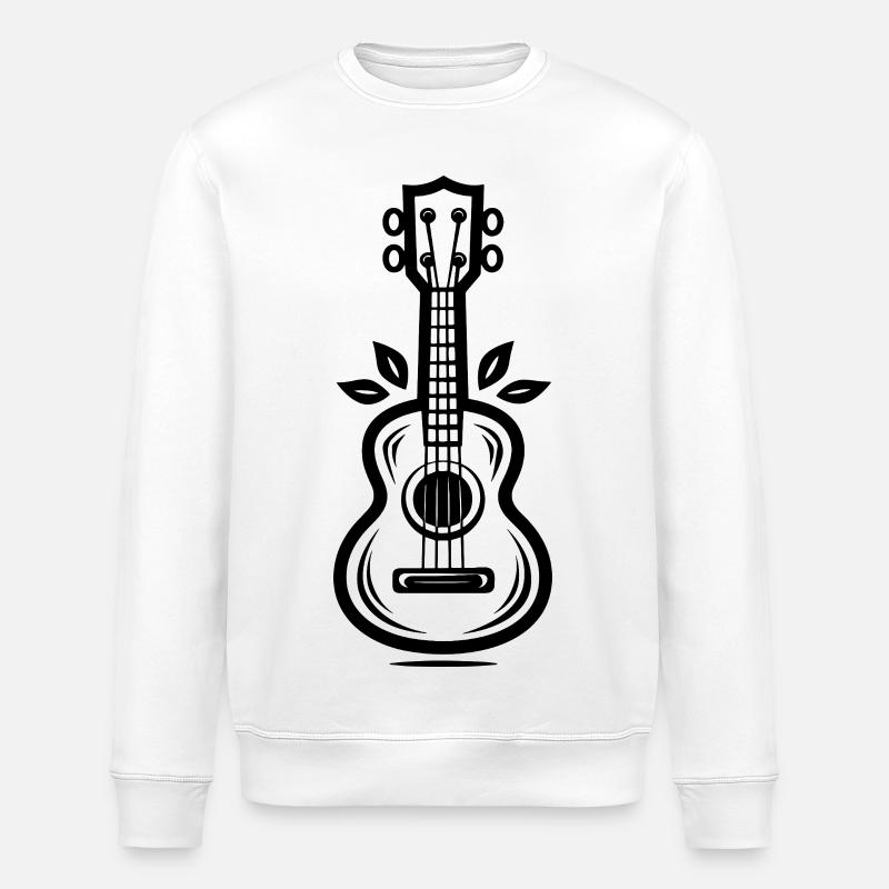 Ukulele - Stanley/Stella ROLLER Unisex Organic Sweatshirt - white