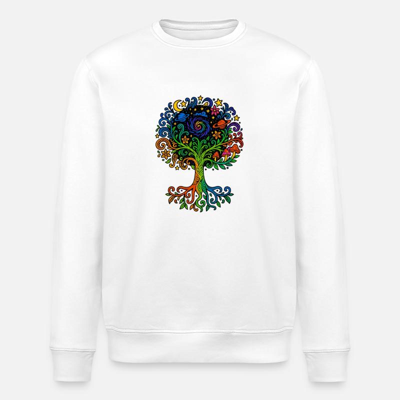 Arbre de l’Univers - Sweat bio ROLLER Stanley/Stella Unisexe - blanc