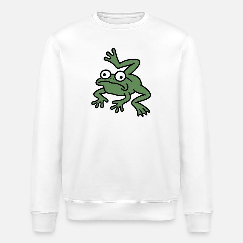 Derpy Frog leg - Stanley/Stella ROLLER Unisex Organic Sweatshirt - white