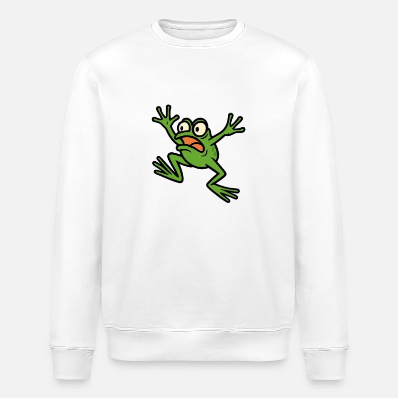 Panic Frog - Stanley/Stella ROLLER Unisex Organic Sweatshirt - white