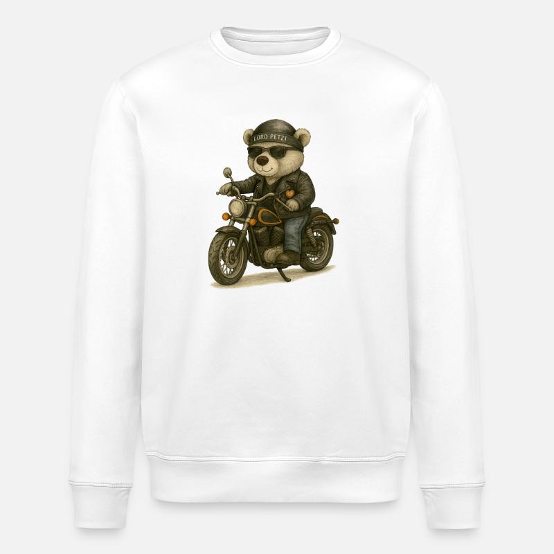 Lord Petzi Chopperfahrer - Stanley/Stella Unisex Bio-Sweatshirt ROLLER - Weiß