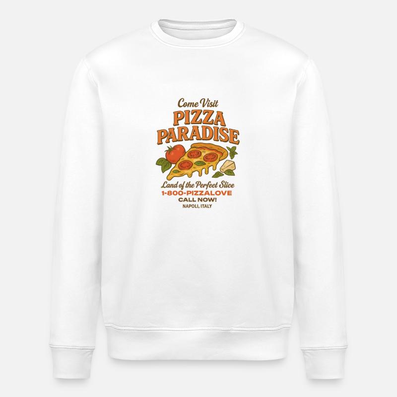 Pizza Paradise - Stanley/Stella Unisex Bio-Sweatshirt ROLLER - Weiß